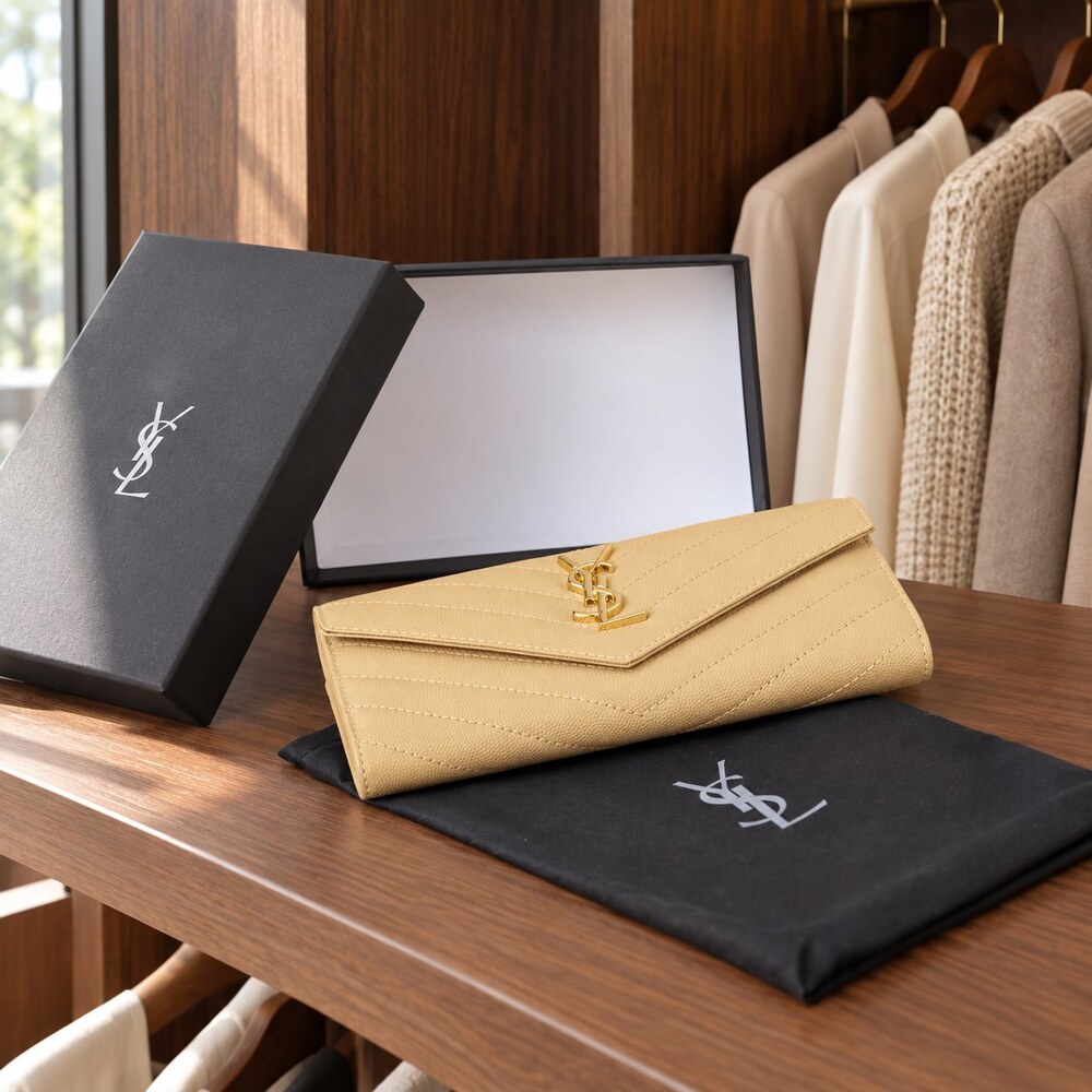 YSL Saint Laurent Cassandre Envelope Long Wallet - Picture 4 of 6